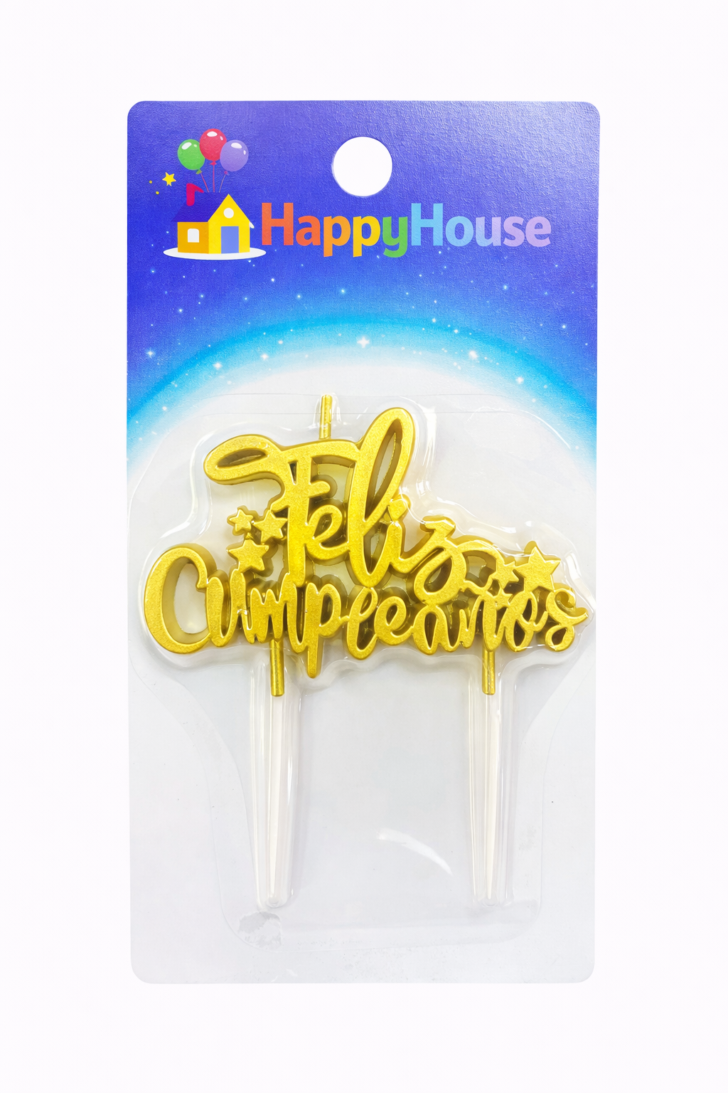 Vela Placa Feliz Cumpleaños - Dorada