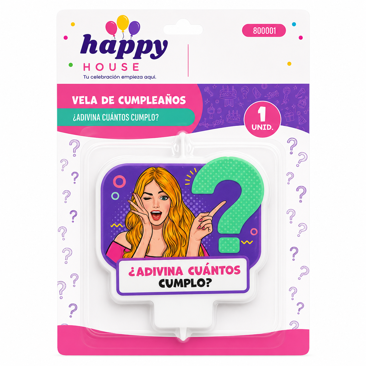 Vela de Cumpleaños Adivina Cuántos Cumplo