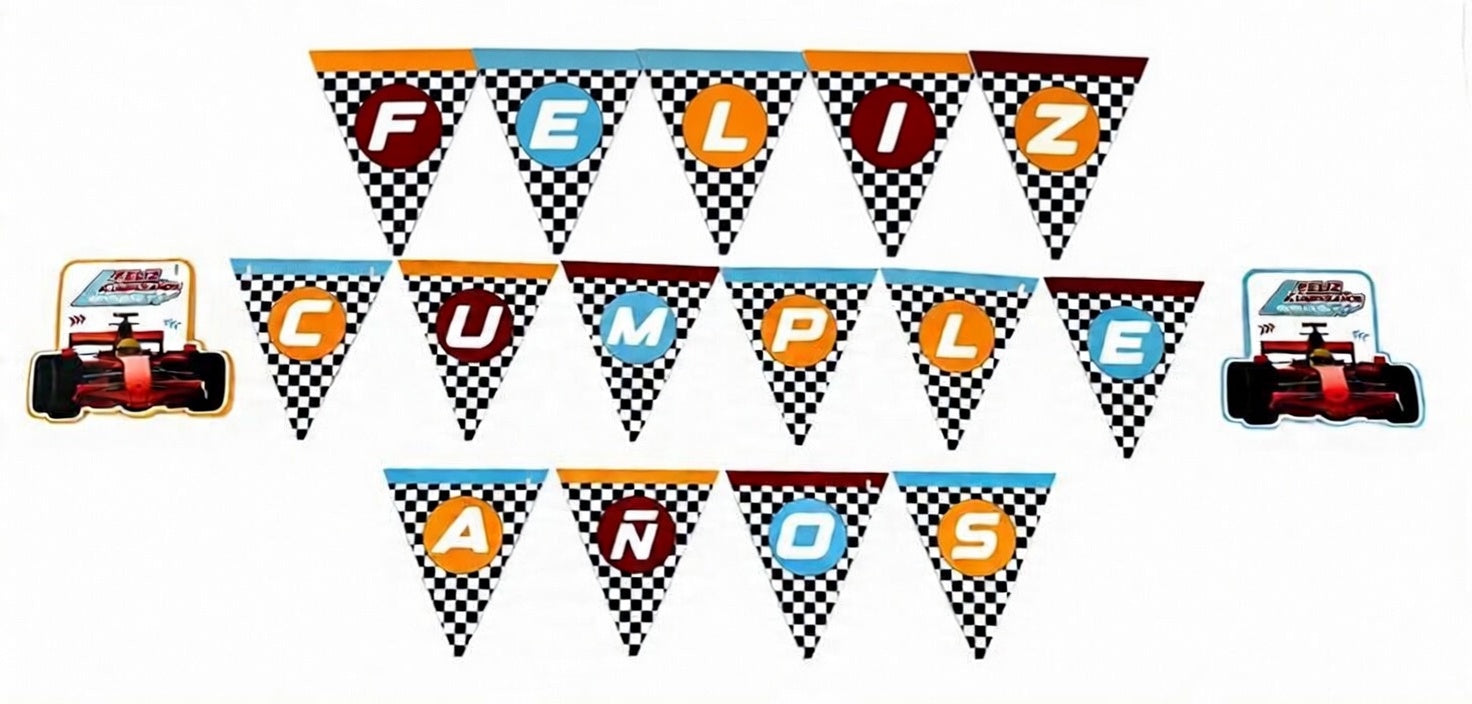 Kit Fiesta Infantil Temática Autos 18 Personas Decoración