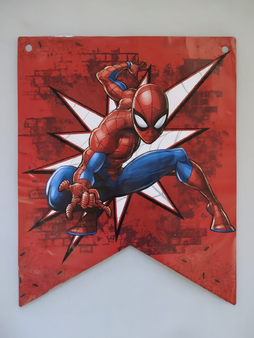 Pack Cumpleaños Fiesta Temática Hombre Araña Para 12 Niños