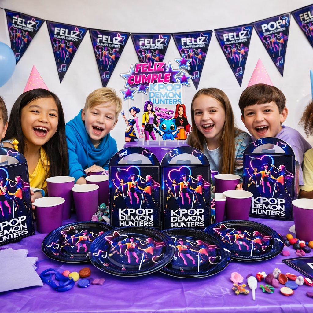 Kit Decoración Cumpleaños Guerreras K-pop Decoración