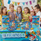 Pack Fiesta Temática Paw Patrol Para 12 Niños - Cumpleaños