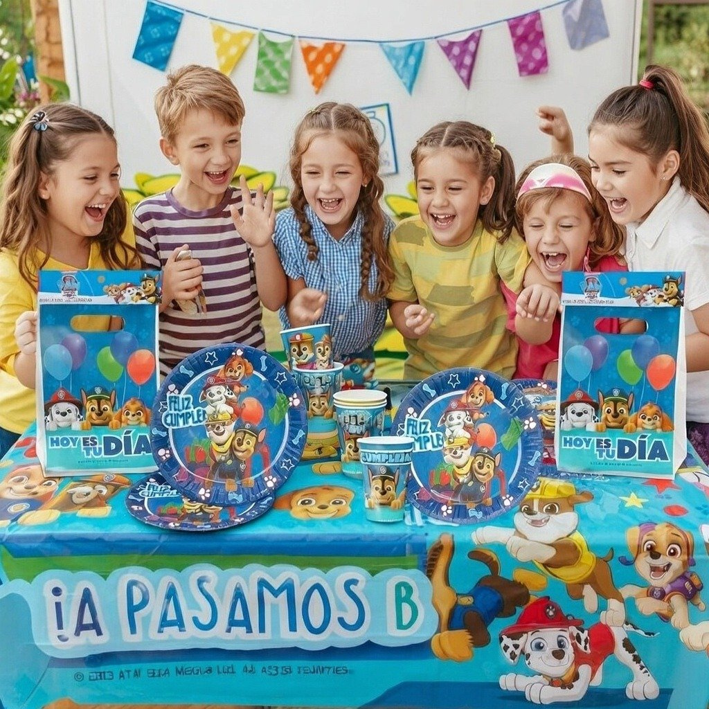 Pack Fiesta Temática Paw Patrol Para 12 Niños - Cumpleaños