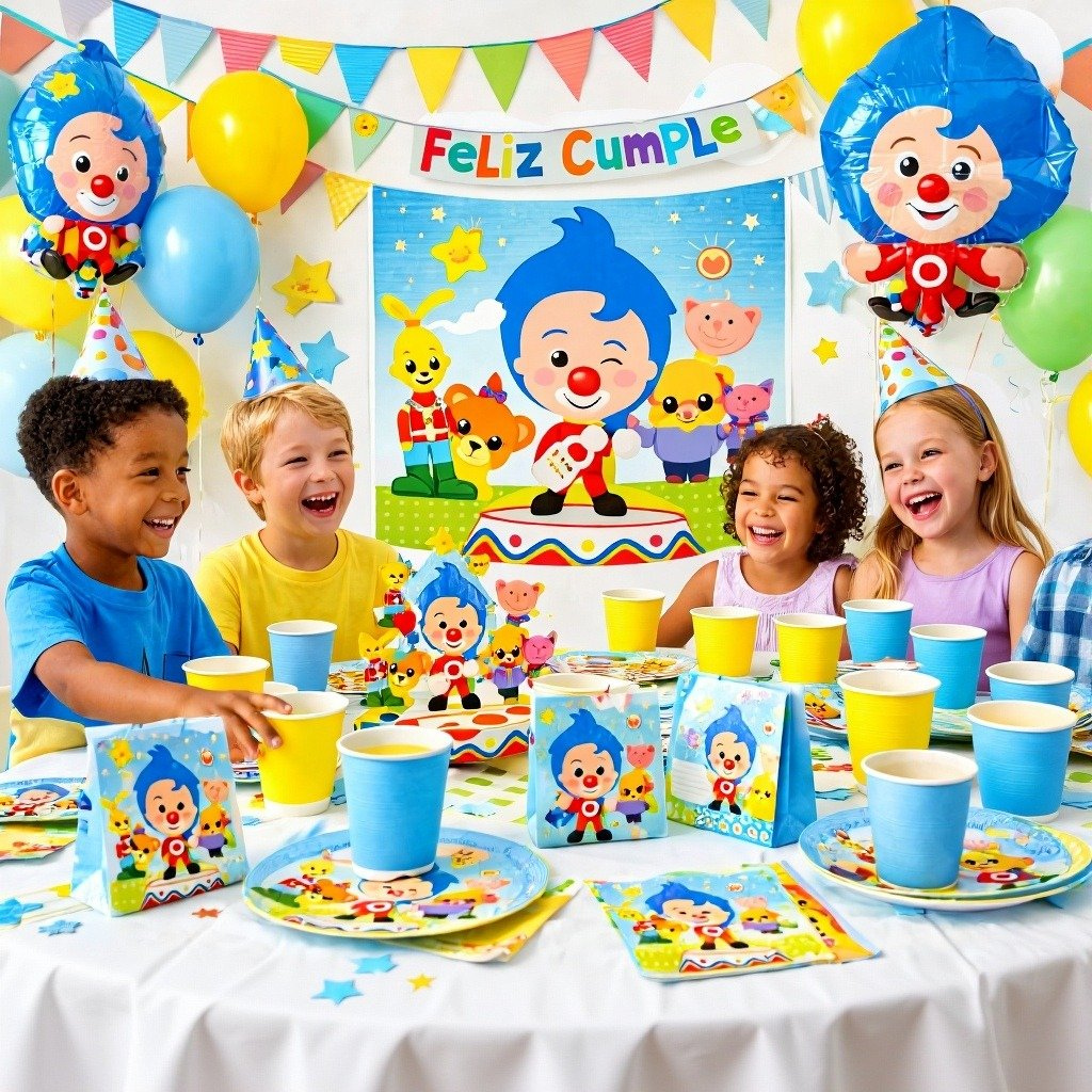 Kit Cumpleaños Plim Plim Fiesta Infantil 20 Personas