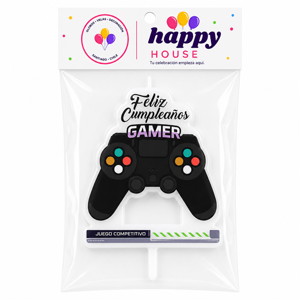 Vela Leyenda Feliz Cumpleaños Gamer