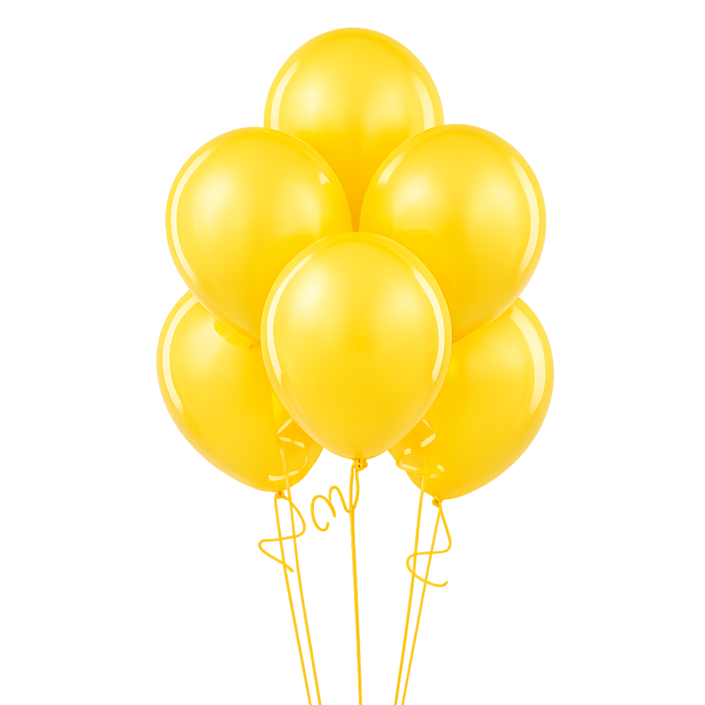 Globo Liso Amarillo N°9 - 25 unidades