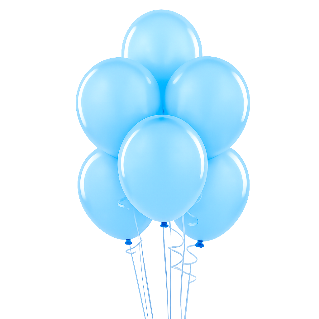 Globo Liso Celeste N°9 - 25 unidades