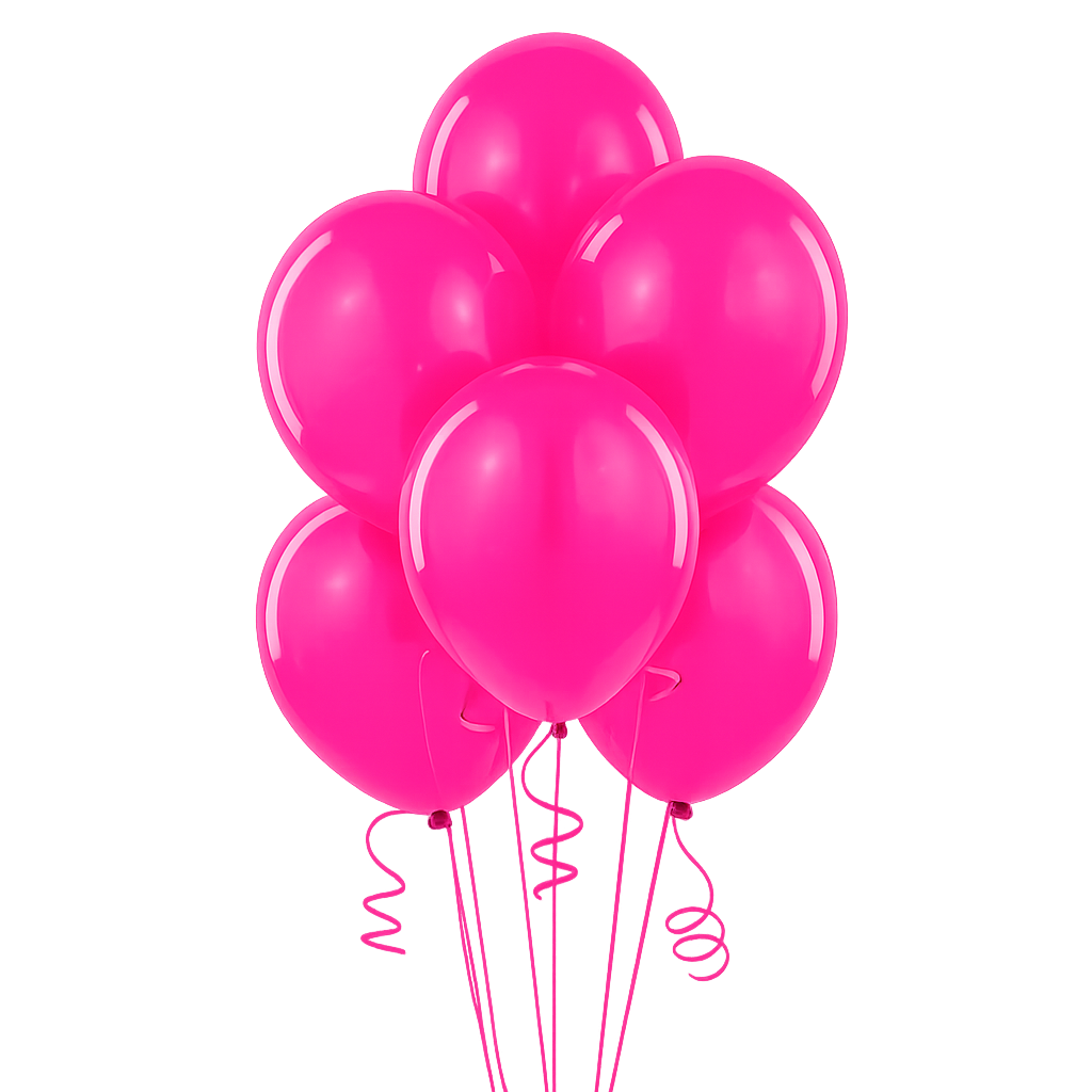 Globo Liso Fucsia N°9 - 25 unidades