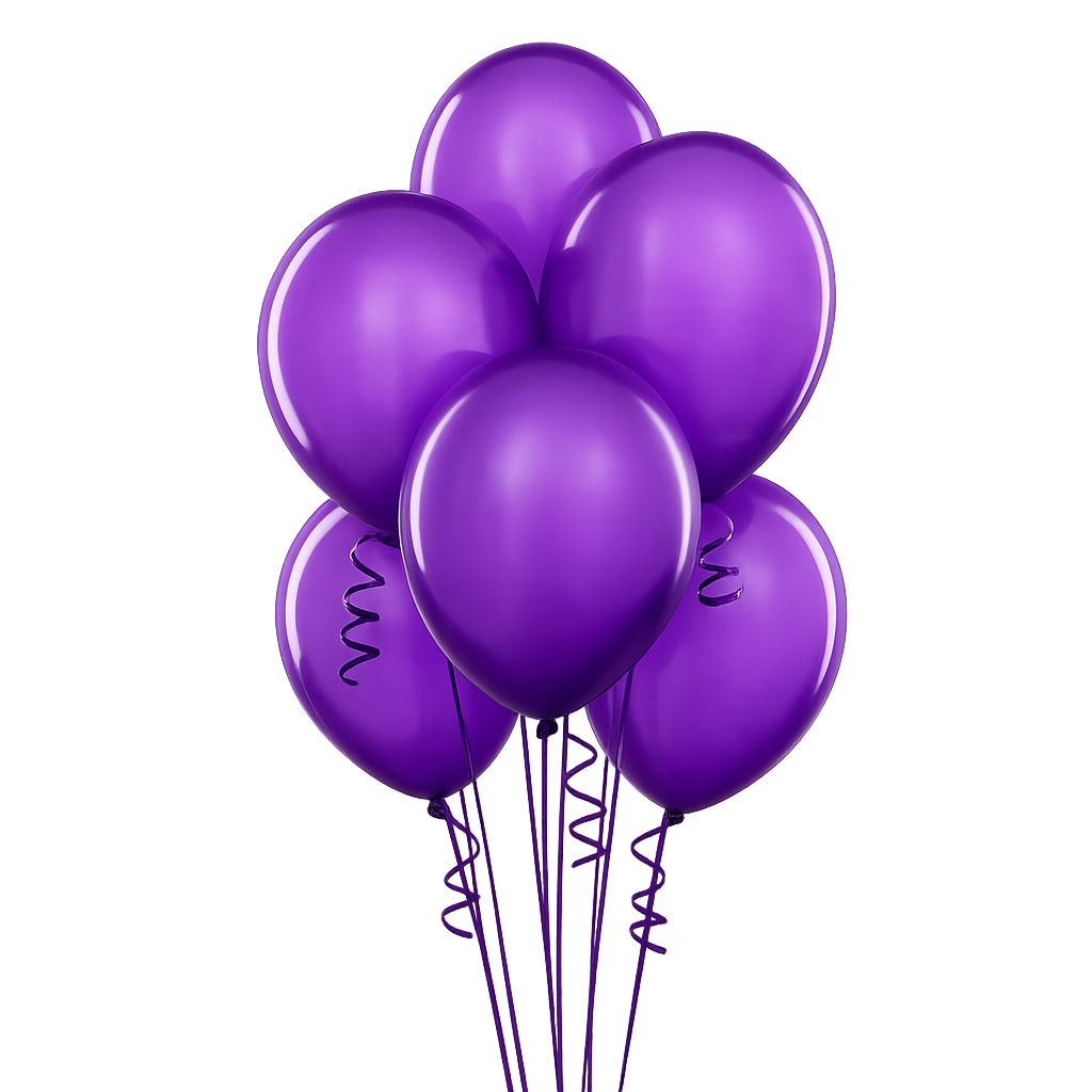 Globo Liso Morado N°9 - 25 unidades