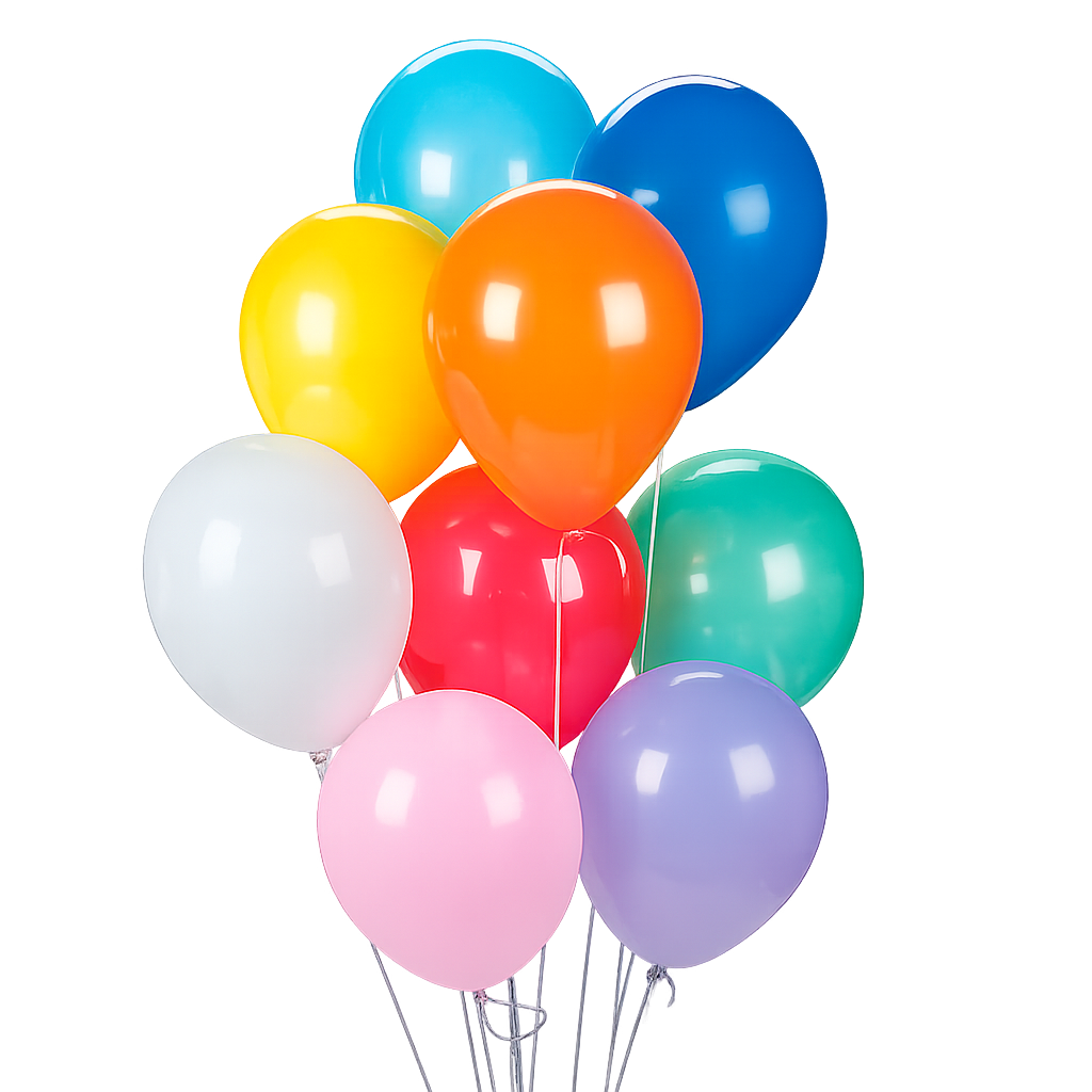 Globo Liso Multicolor N°9 - 25 unidades