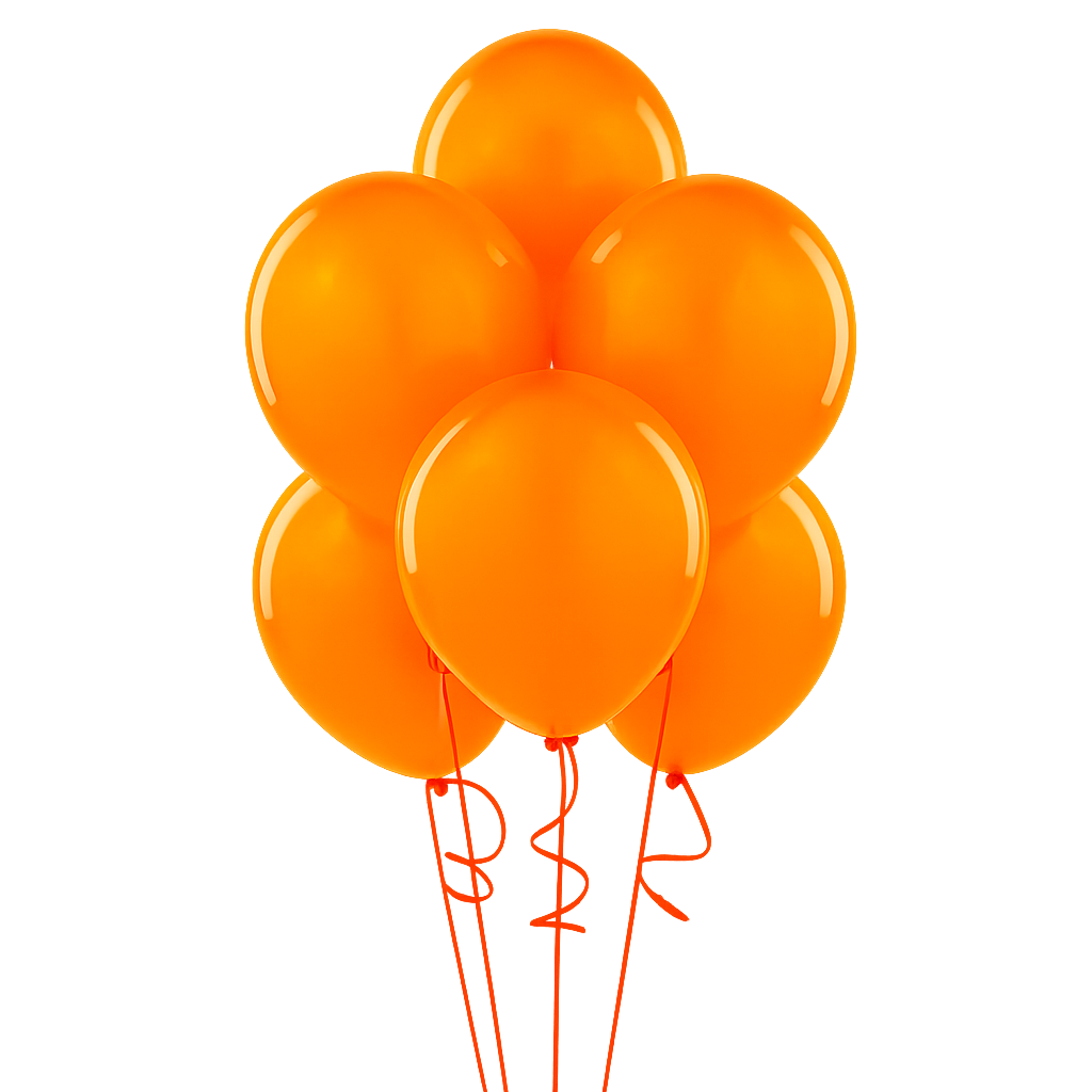 Globo Liso Naranja -N°9 - 25 unidades