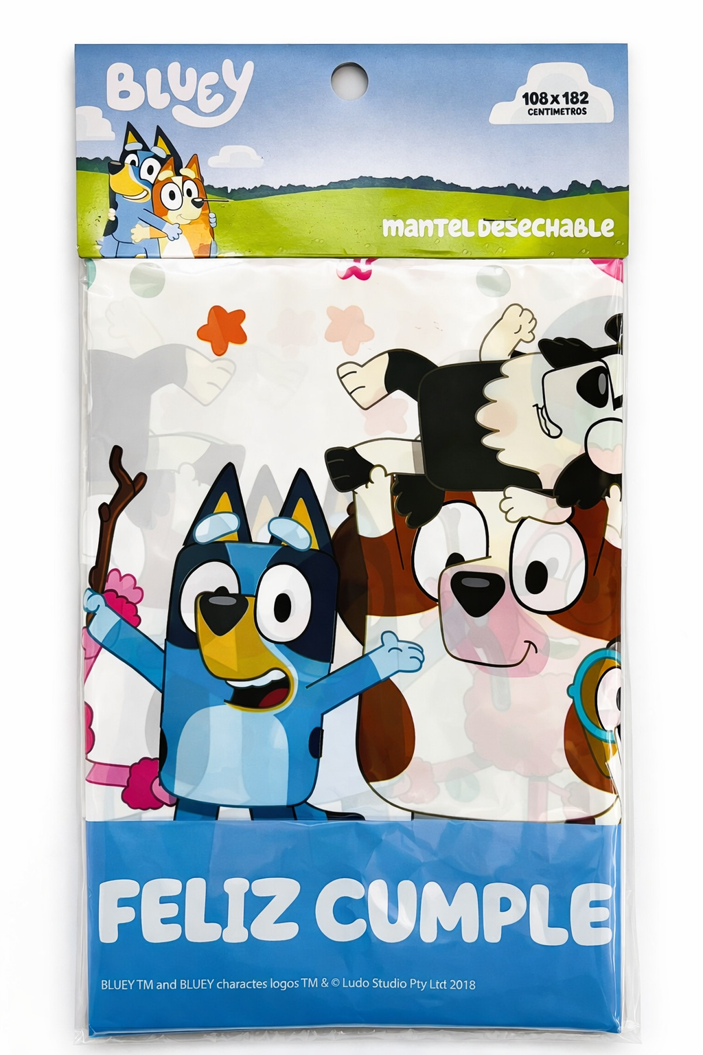 Kit Decoración Fiesta Bluey Para 12 Personas Con Globos