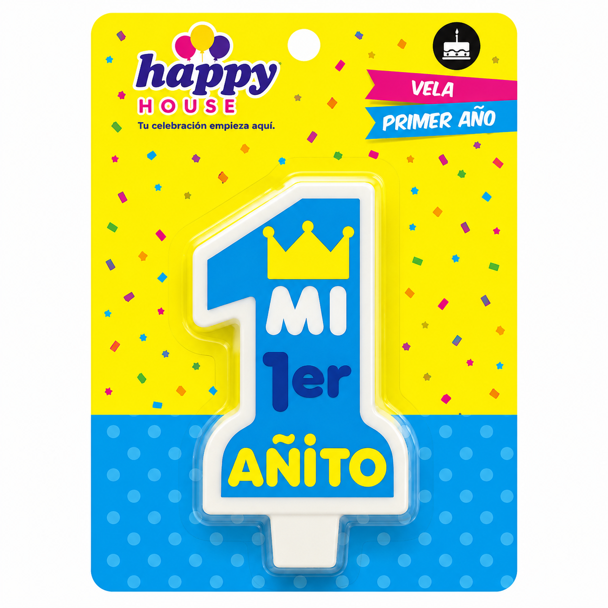 Vela Primer Añito Azul - Niño