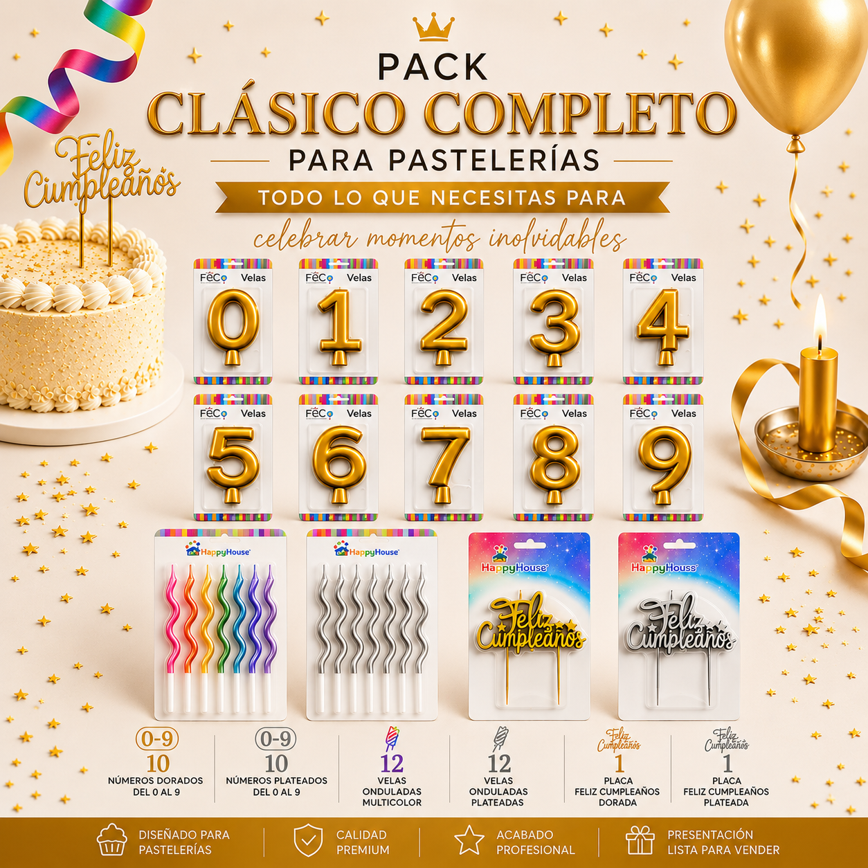 Pack Clásico Completo  46 Velas