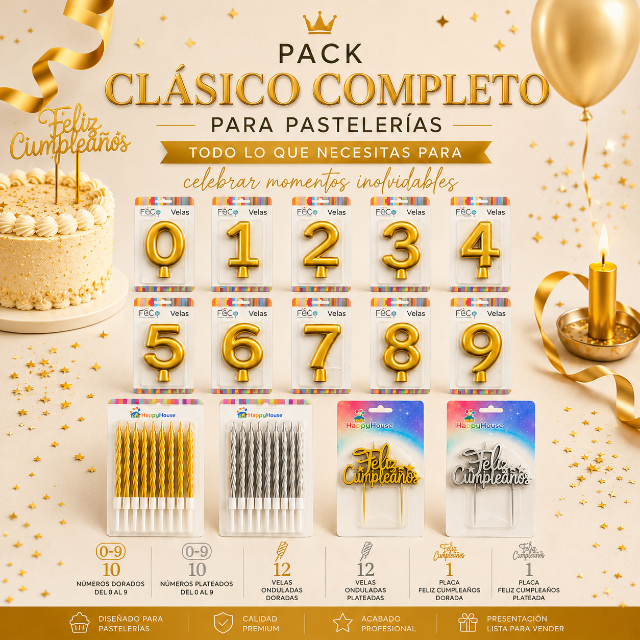 Pack Clásico Completo  46 Velas
