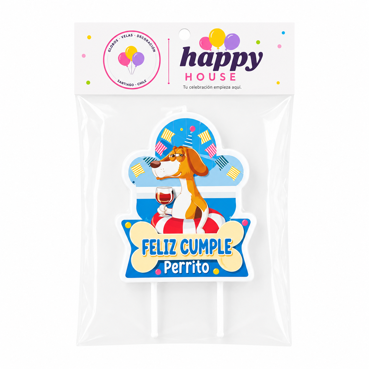 Vela Leyenda Feliz Cumple Perrito