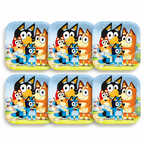 Kit Decoración Fiesta Bluey Para 12 Personas Con Globos