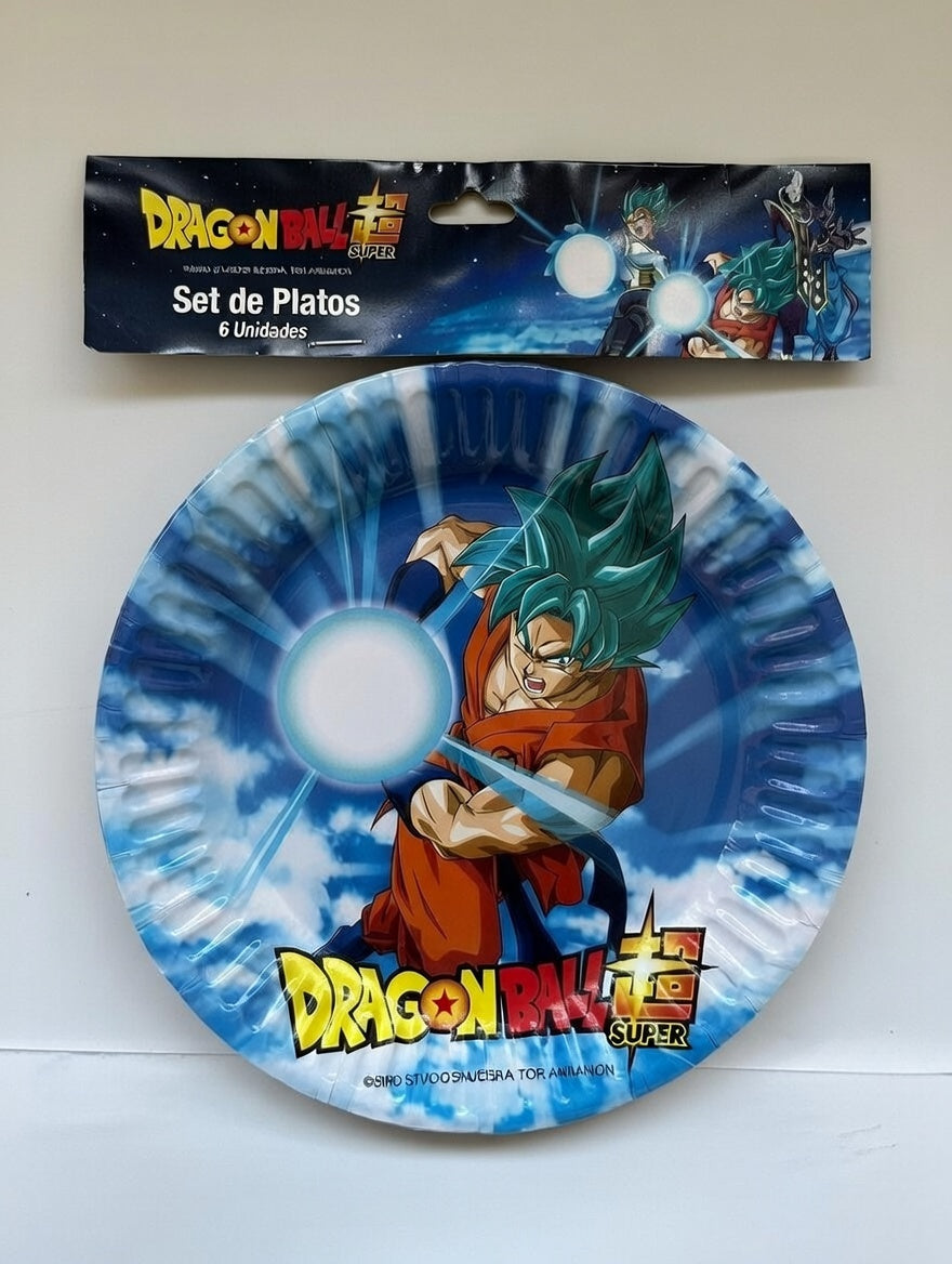 Pack Fiesta Dragon Ball Cumpleaños Para 12 Niños