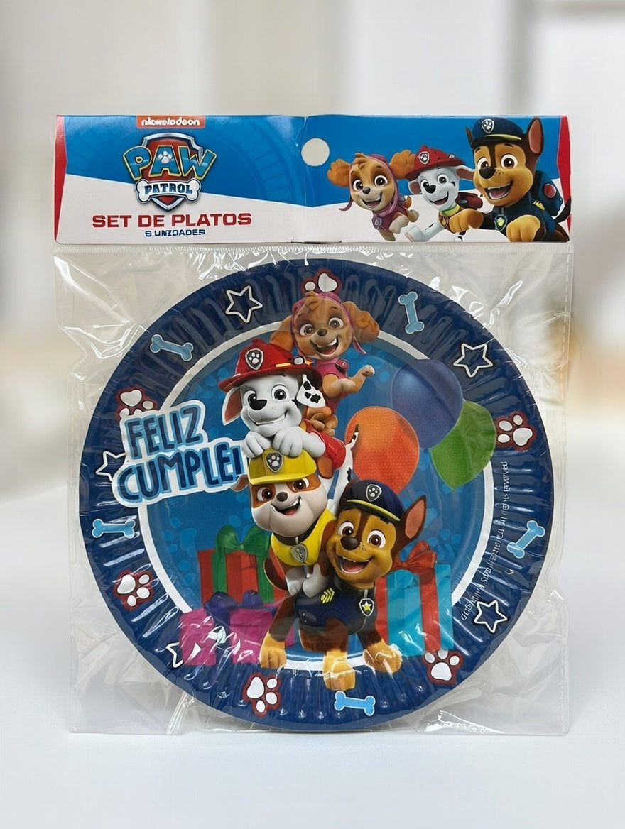 Pack Fiesta Temática Paw Patrol Para 12 Niños - Cumpleaños
