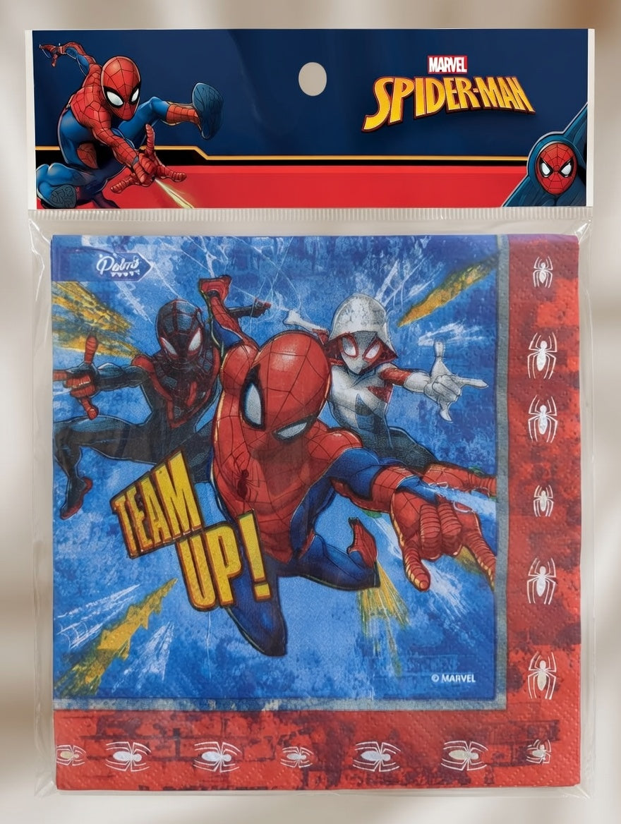 Pack Cumpleaños Fiesta Temática Hombre Araña Para 12 Niños