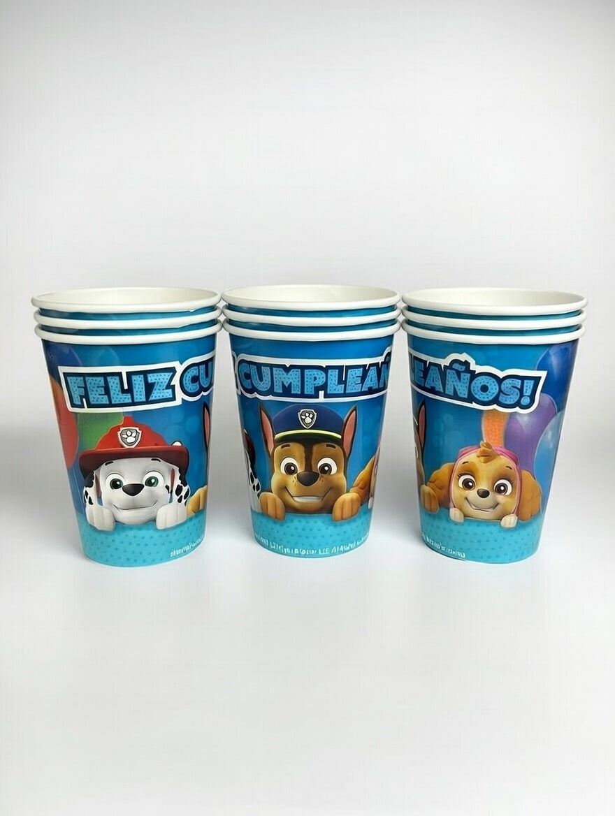 Pack Fiesta Temática Paw Patrol Para 12 Niños - Cumpleaños