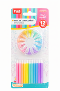 Vela Pastel - 12 unidades