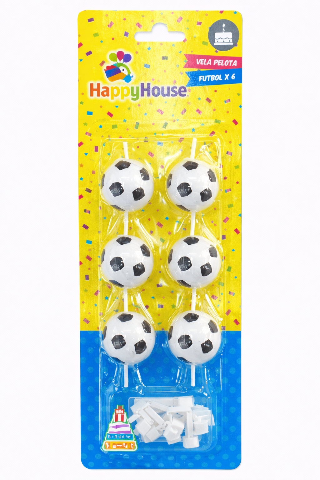 Vela Pelota de Fútbol - 6 unidades