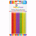Vela Destellante Fluor - 16 unidades