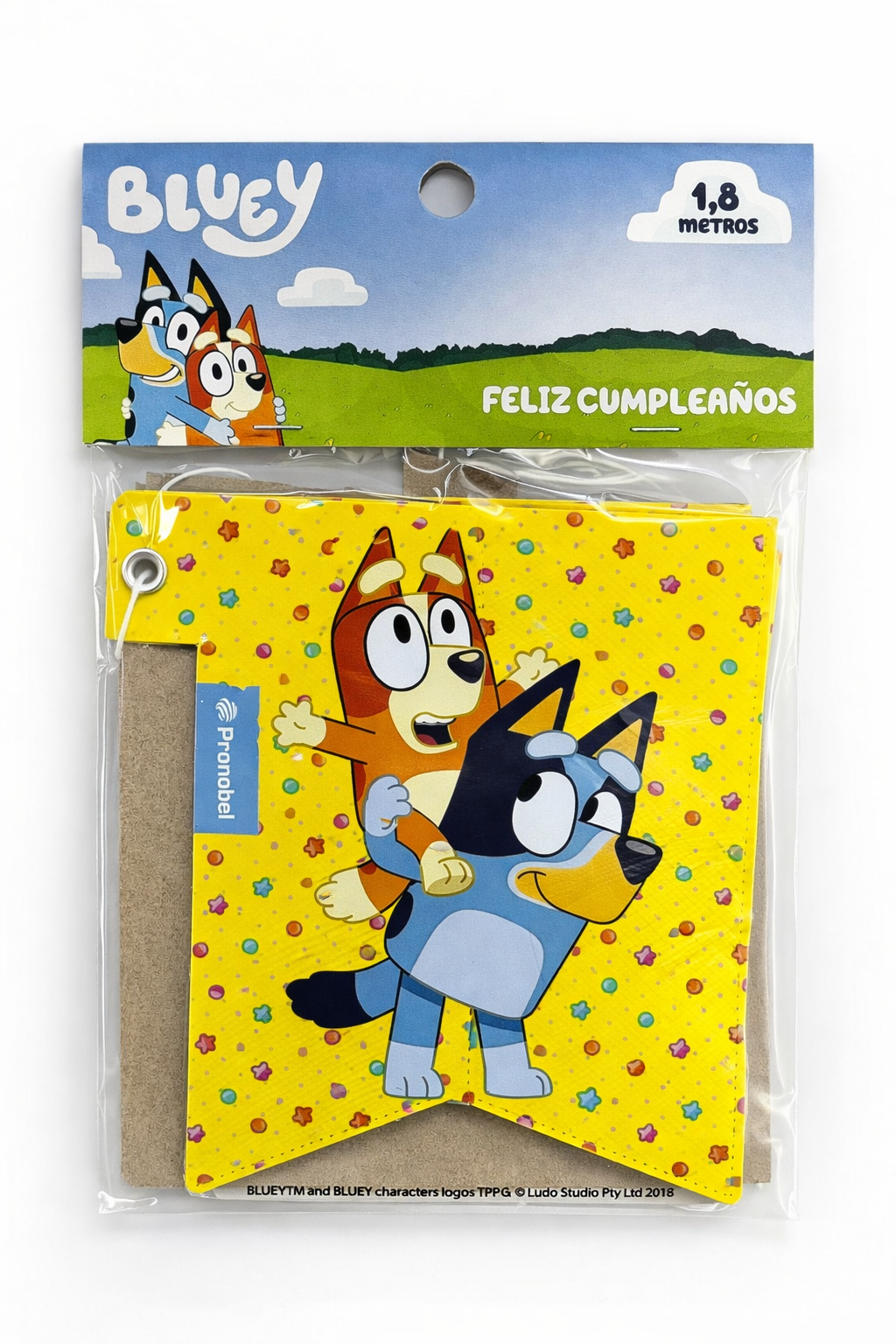 Kit Decoración Fiesta Bluey Para 12 Personas Con Globos