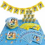 Kit Decoración Fiesta Bluey Para 12 Personas Con Globos