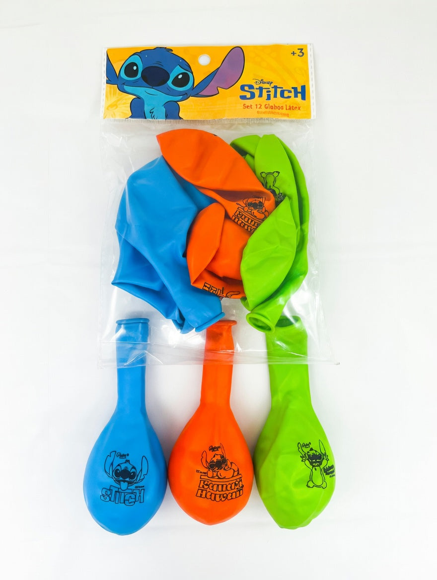 Kit Decoración Fiesta Stitch Para 12 Personas Con Globos
