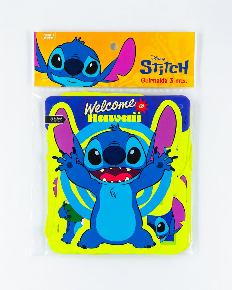 Kit Decoración Fiesta Stitch Para 12 Personas Con Globos