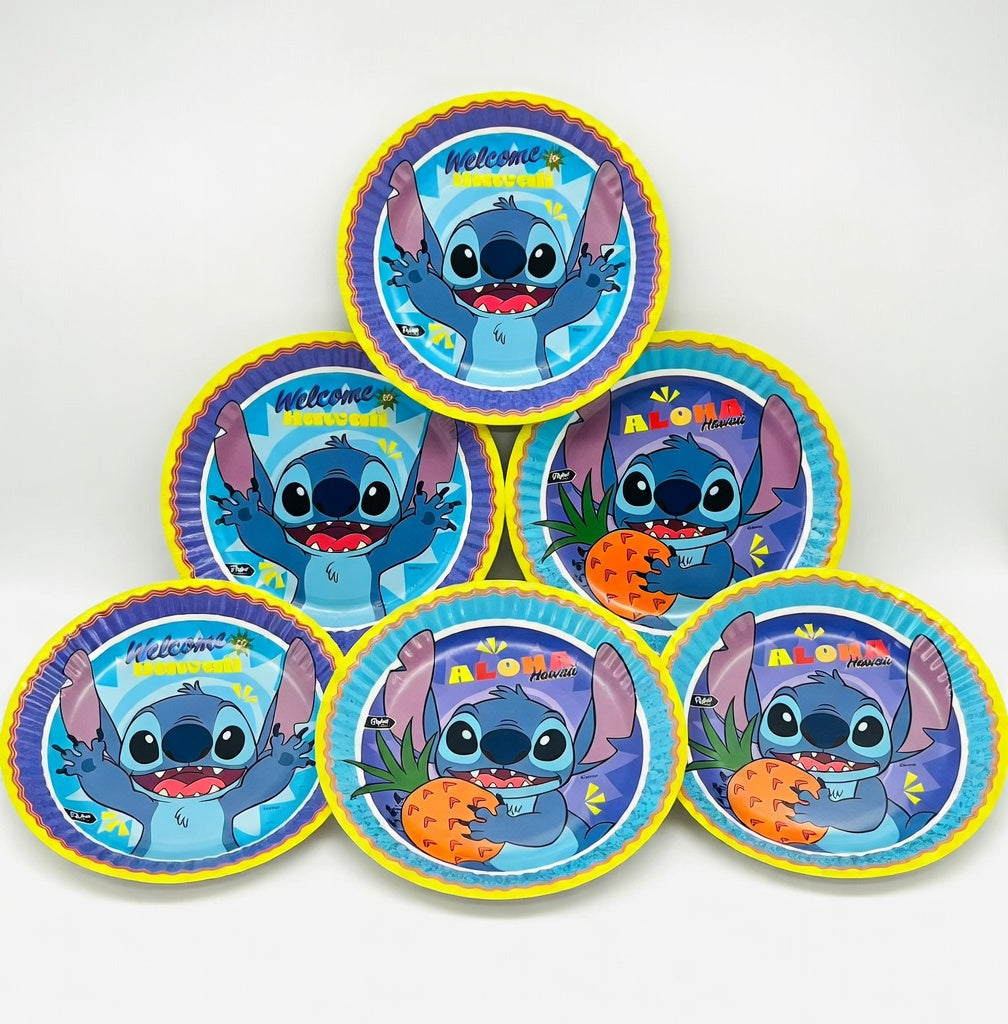 Kit Decoración Fiesta Stitch Para 12 Personas Con Globos
