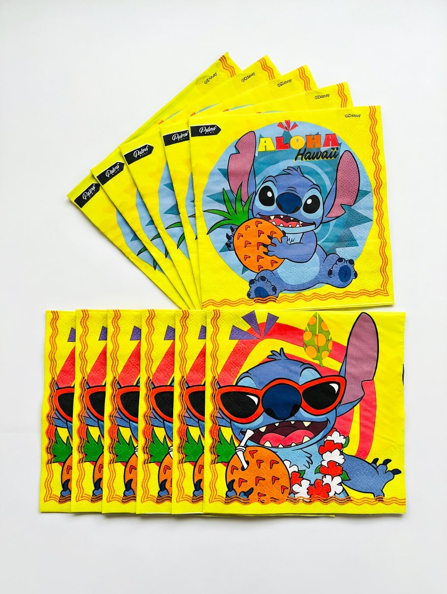 Kit Decoración Fiesta Stitch Para 12 Personas Con Globos