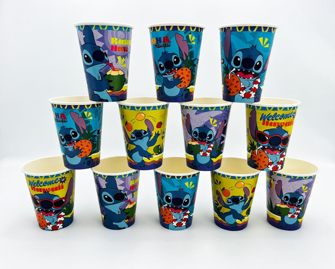 Kit Decoración Fiesta Stitch Para 12 Personas Con Globos