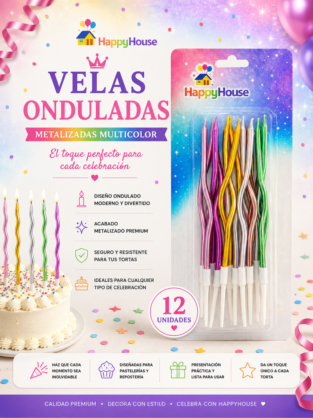 Pack Velas Mix con Leyenda